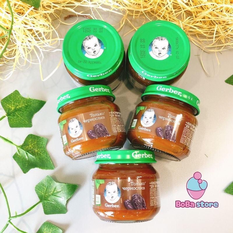 [HCM]Mận nghiền Gerber 125g/ 85g cho bé từ 6 tháng