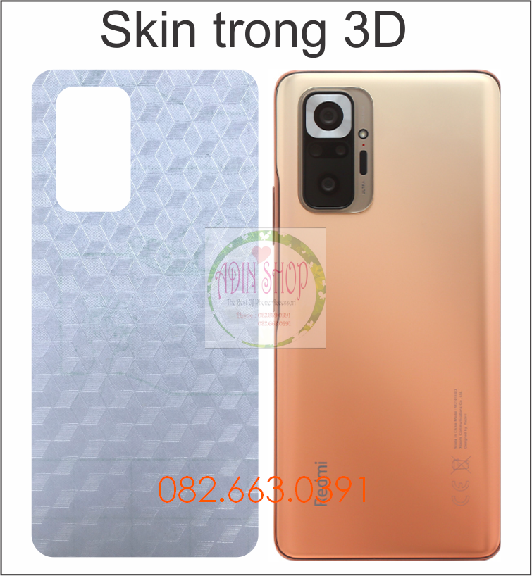 Miếng dán mặt lưng skin carbon Xiaomi Redmi Note 10 / Note 10s / Note 10 Pro (2021)