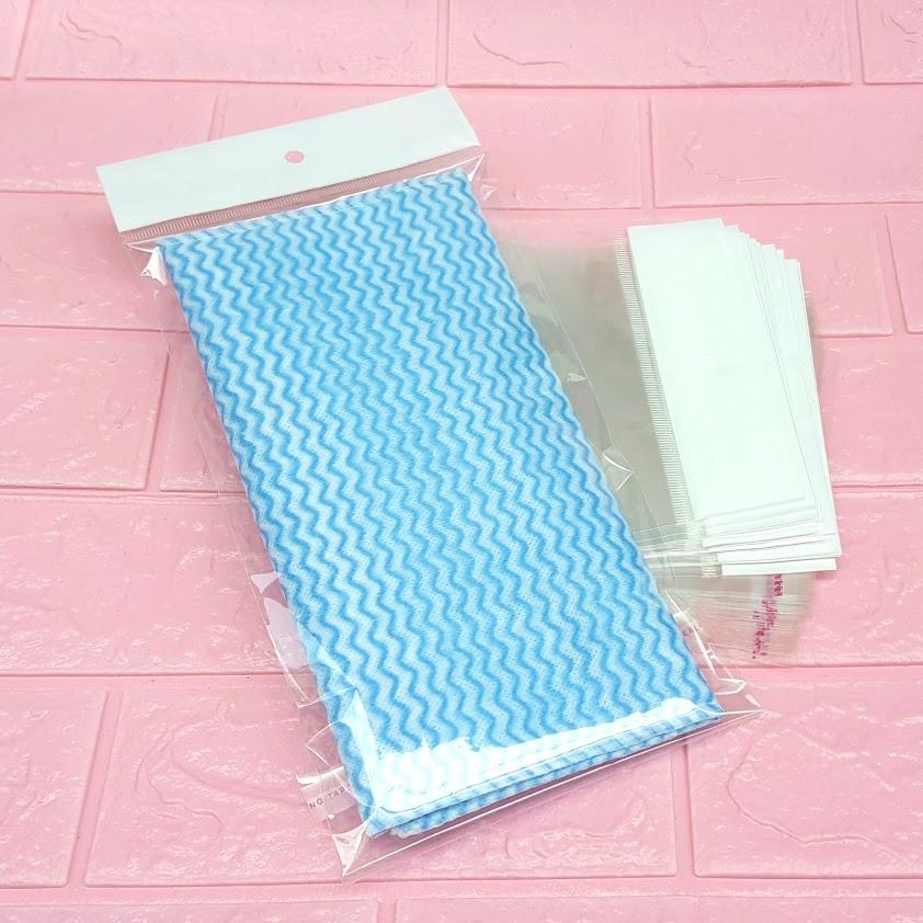 100g (~30cái) Túi Opp dán mép (Treo) 15x28cm (+ 4cm + 4cm) - Túi ni lông băng keo dán miệng - Bao nilon dán miệng