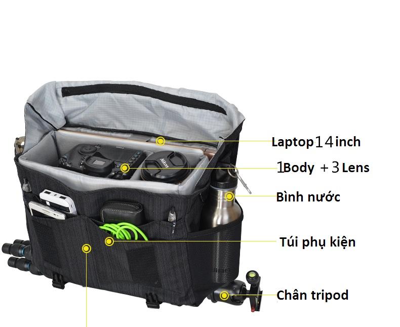 [HCM]Túi máy ảnh Caden k11