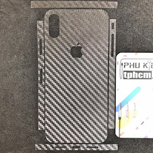 Miếng dán mặt sau vân carbon cho iPhone X/XS (Trong suốt)