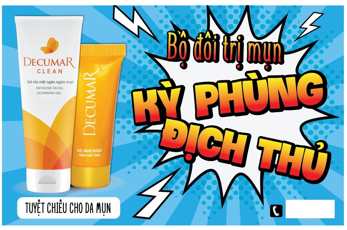 bộ đô siêu đẳng sưa rủa mặt decumar 50g và gel ngừa mụn decumar 20g