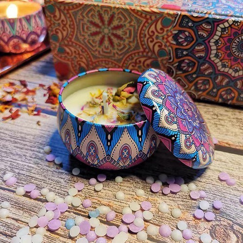 Nến sáp thơm phòng, nến thơm hoa khô thiên nhiên