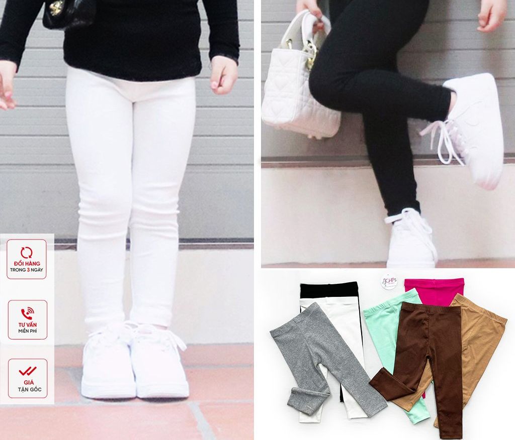 Quần Legging Dài Bé Gái Dáng Ôm Cực Đẹp Cho Bé