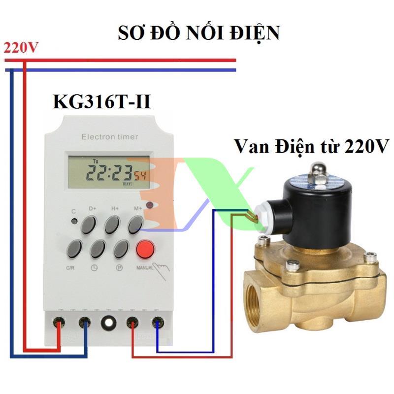 Device electronic timer kg316t-ii 16 mode, ổ plug timer direct load power 5000W