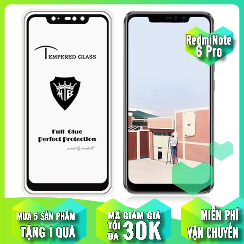 Kính cường lực cho Xiaomi Redmi Note 6 Pro Full viền MIETUBL (2 Camera trước)