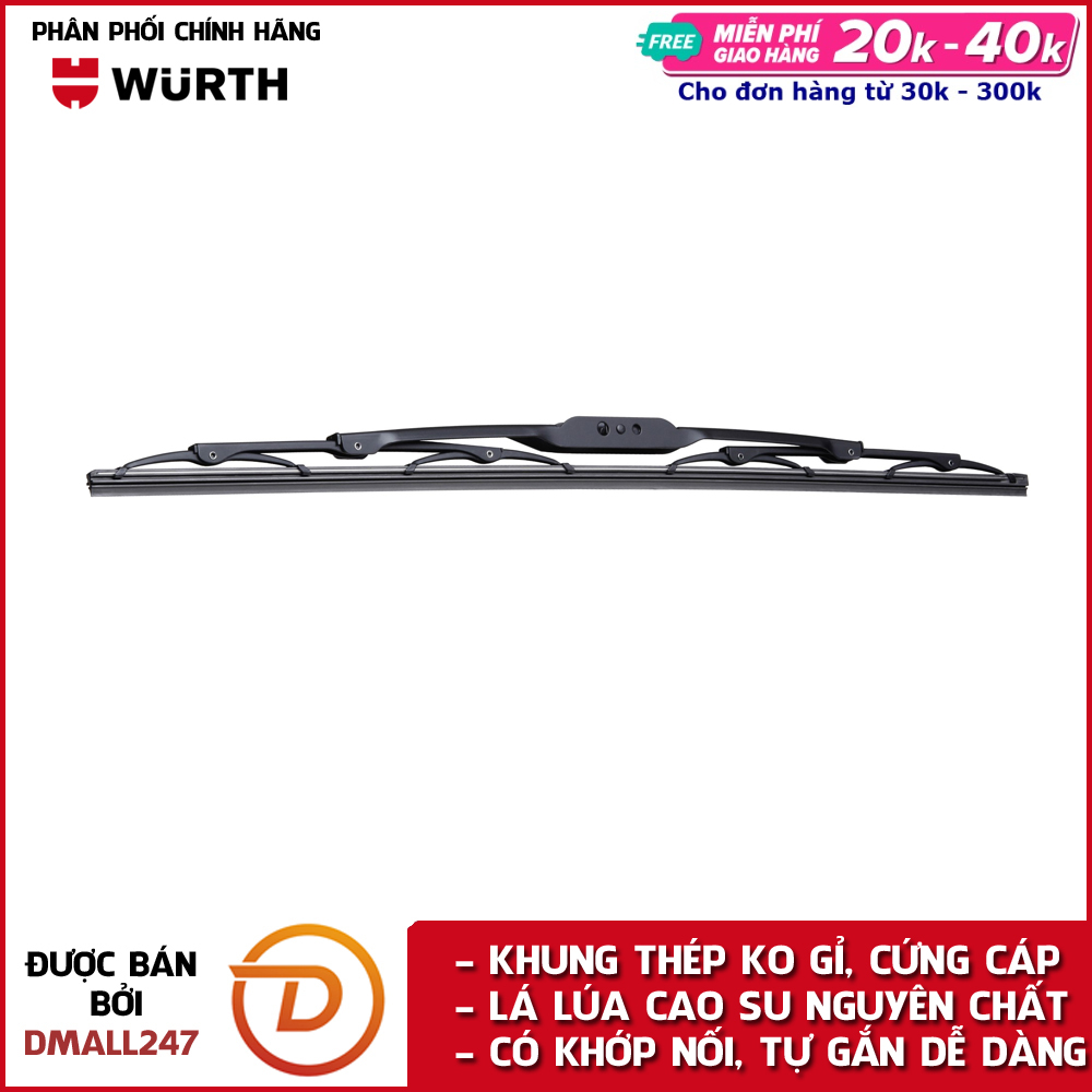 Cần gạt mưa có xương cao cấp Wurth WU-GM Nhiều kích thước - Dmall247, chăm sóc xe chuyên dụng