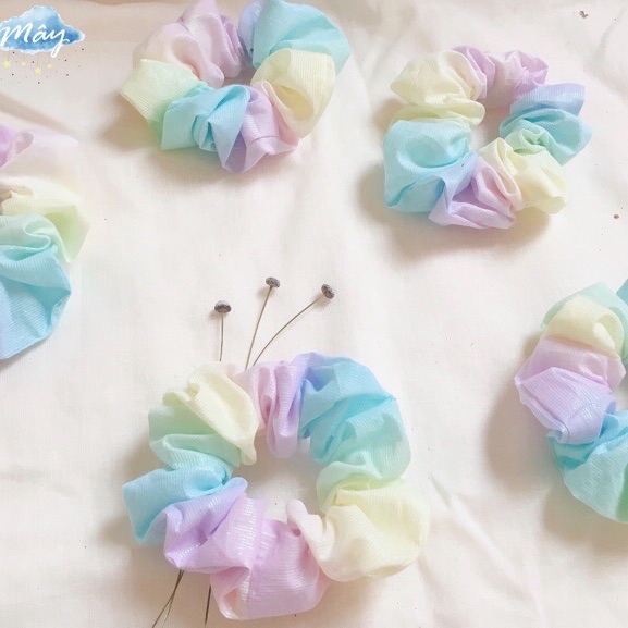Dây cột scrunchies mùa hè, dây cột tóc, dây buộc tóc