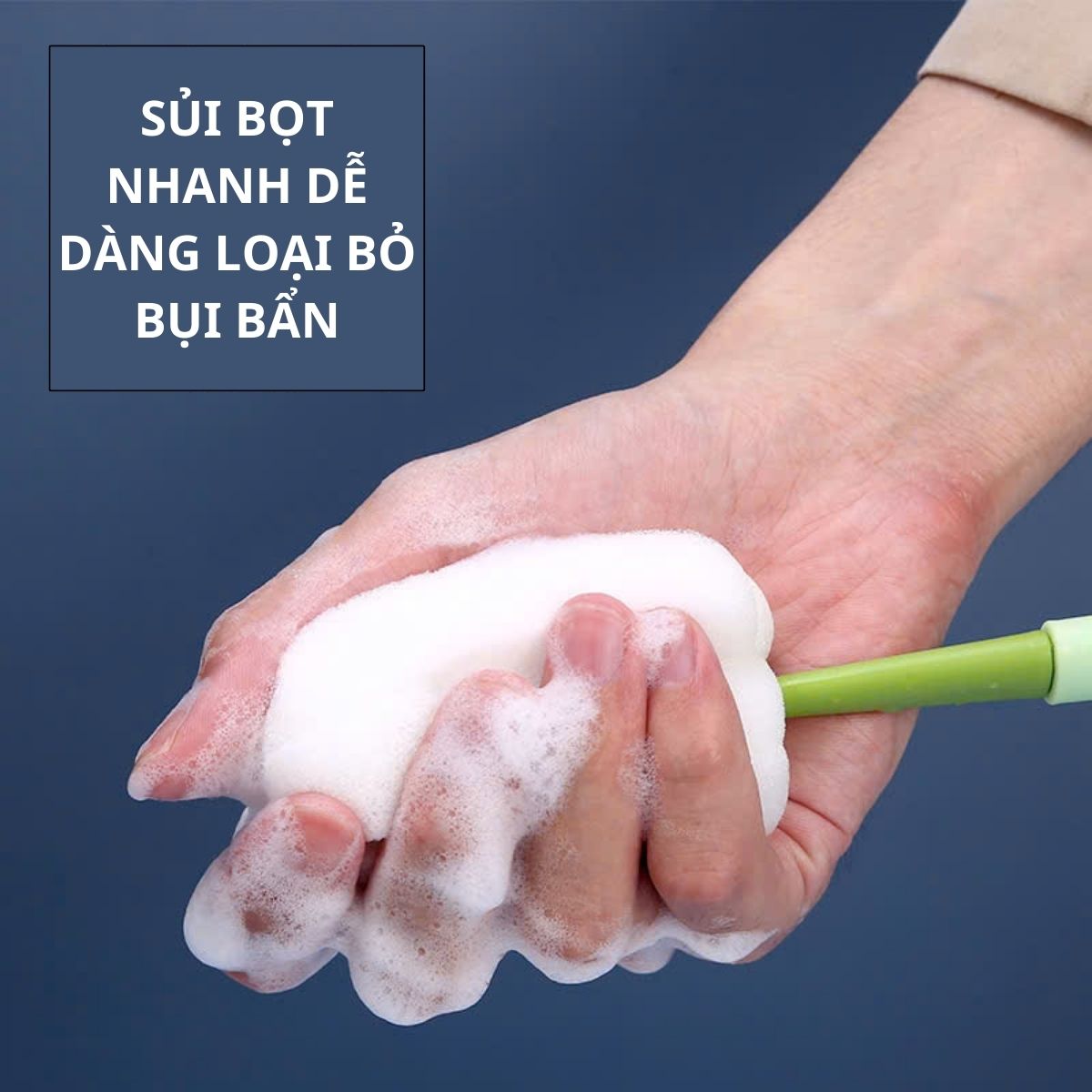 Bộ cọ rửa bình đầu mút xốp làm từ bọt biện rửa sạch mọi vết dơ, 3 nấc chiều dài tối đa 40cm sủ dụng tiện lợi