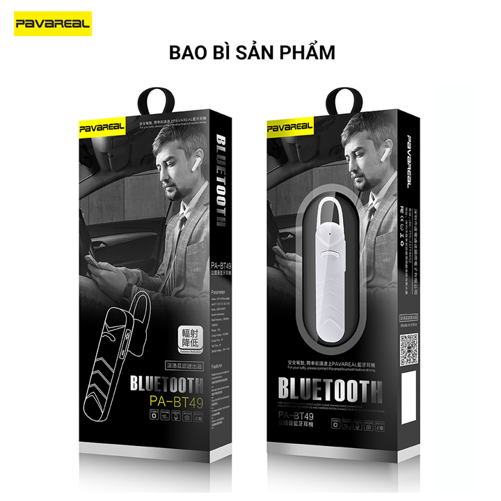 Tai Nghe Bluetooth Cao Cấp PAVAREAL BT49 (Chống Khử Âm Ồn Khi Chạy Xe)