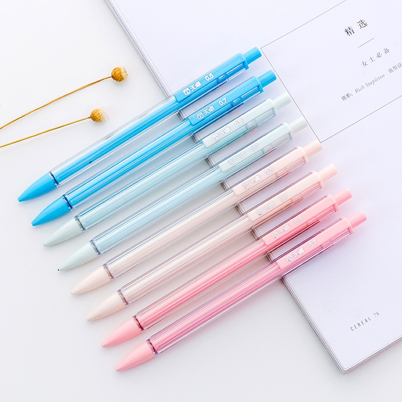 [HCM]Bút chì kim bấm ngòi 0.5mm màu pastel trong suốt