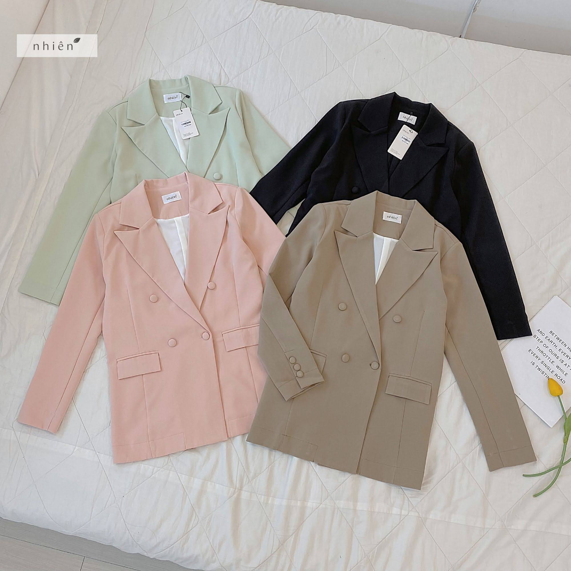 Áo khoác blazer basic phối nút nhiennofficial BK15