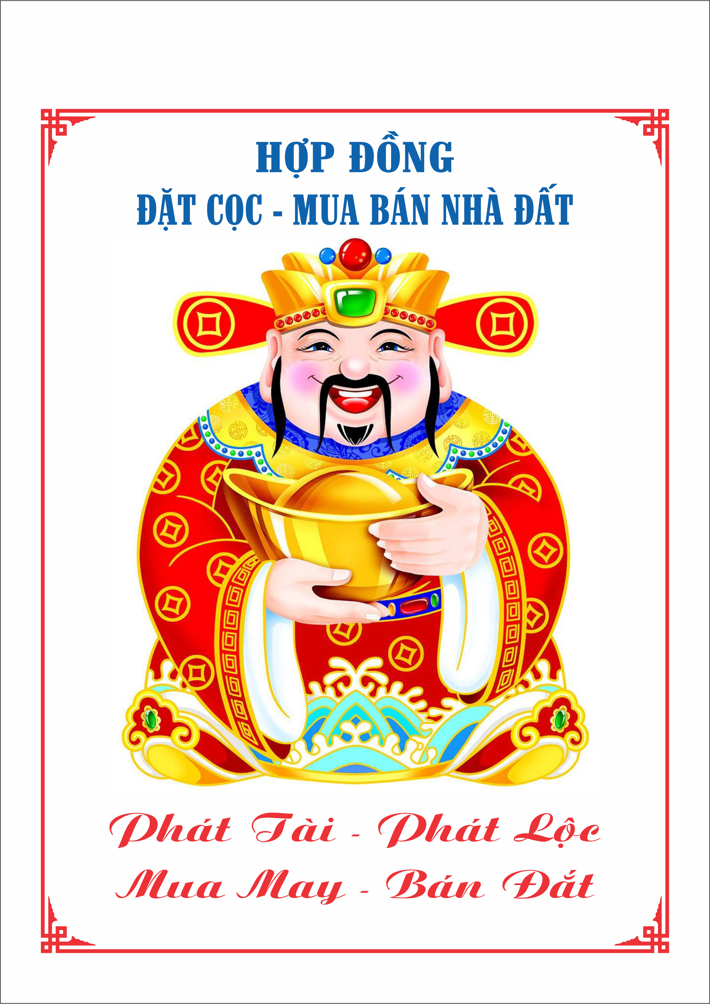 SỔ ĐẶT CỌC MUA BÁN NHÀ ĐẤT ( MẪU CHUẨN)