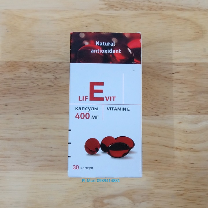 Vitamin E đỏ Nga 400iu lọ 30 viên