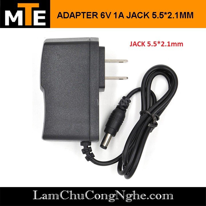 Nguồn adapter 6V 1A jack DC