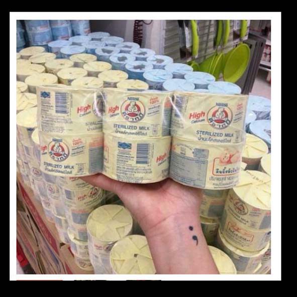 Combo 12 lon sữa gấu Nestle Thái Lan 140ml màu vàng