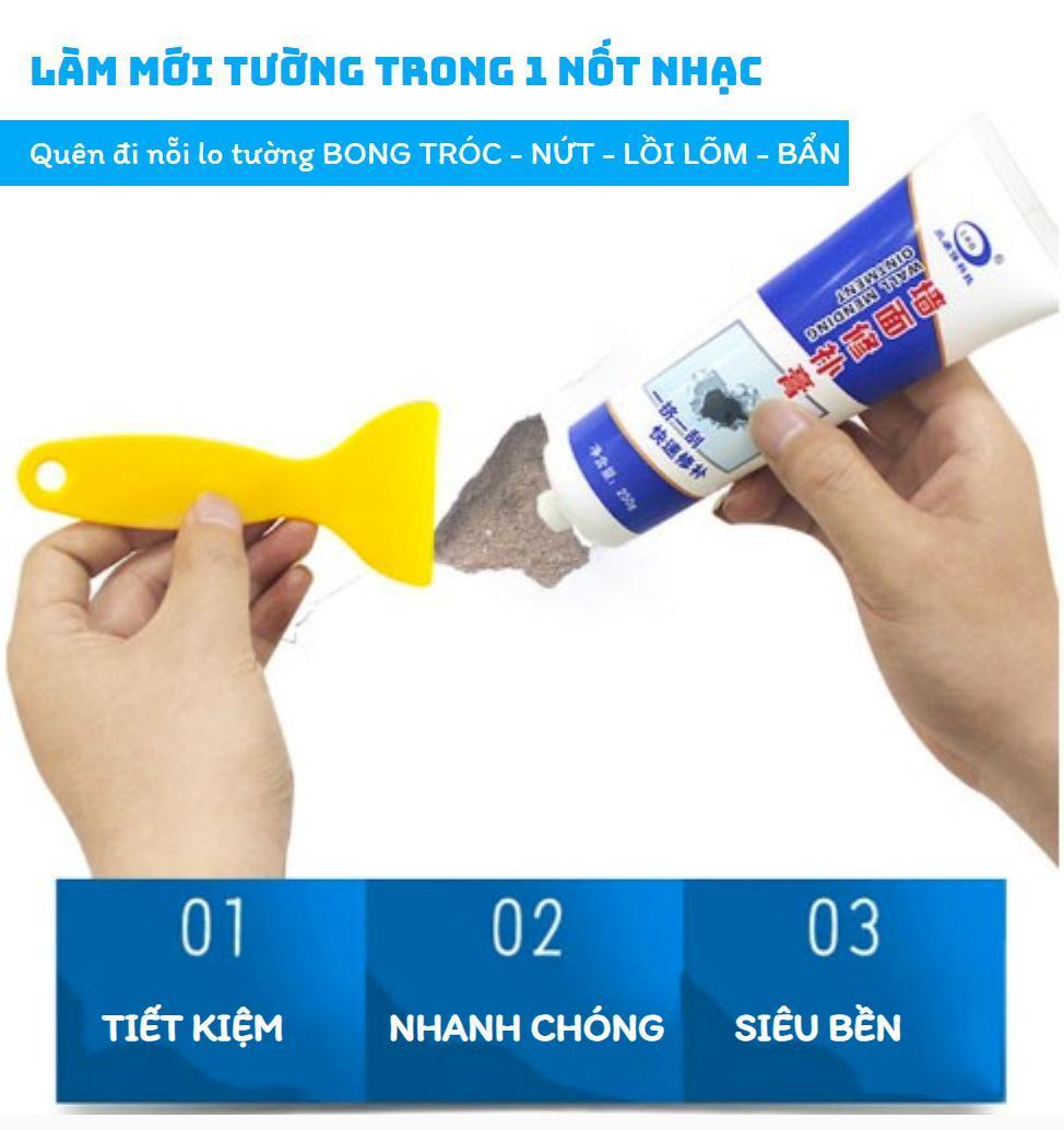 KEO VÁ TƯỜNG TIỆN DỤNG (TẶNG KÈM VÒI BƠM KEO VÀ THANH MÀI TƯỜNG)