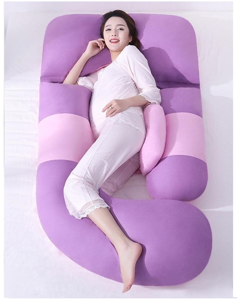 Gối bầu, gối bà bầu, gối bầu đa năng, gối ôm bà bầu chất liệu vải 100% cotton
