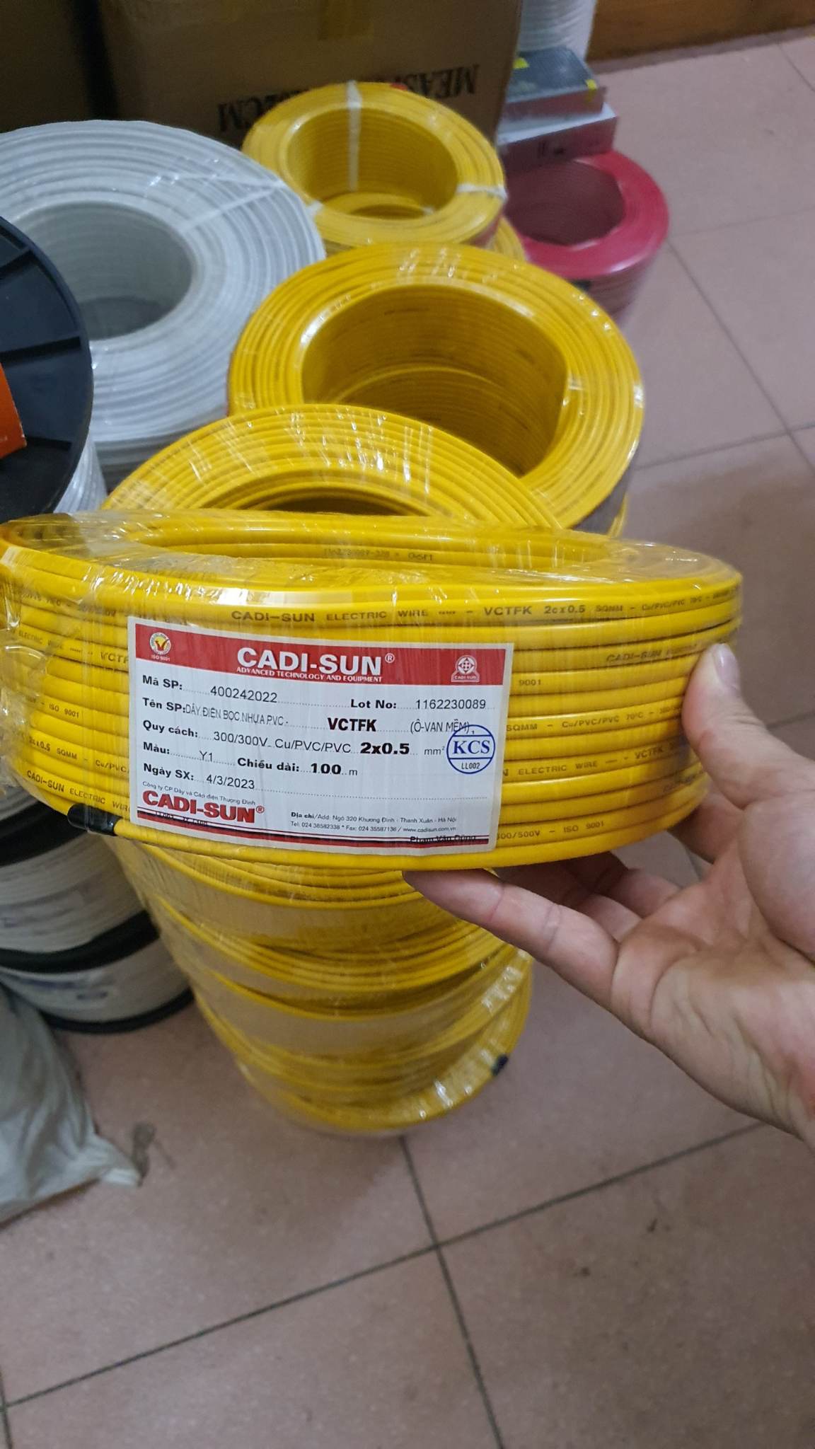 DÂY ĐIỆN CADISUN 2X0.5  100m