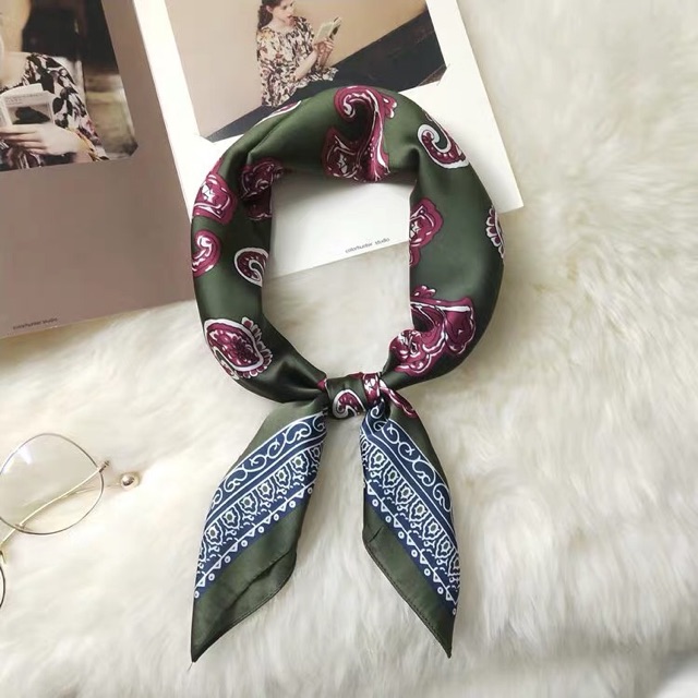 Khăn bandana lụa vuông size 60x60cm - Khăn turban
