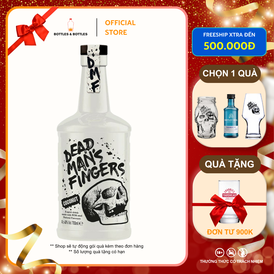 [Genuine] Dead Man's Fingers Coconut Rum - 700ml - 37.5%