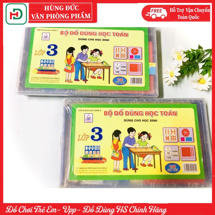 Bộ đồ dùng học toán lớp 3 Đông Á