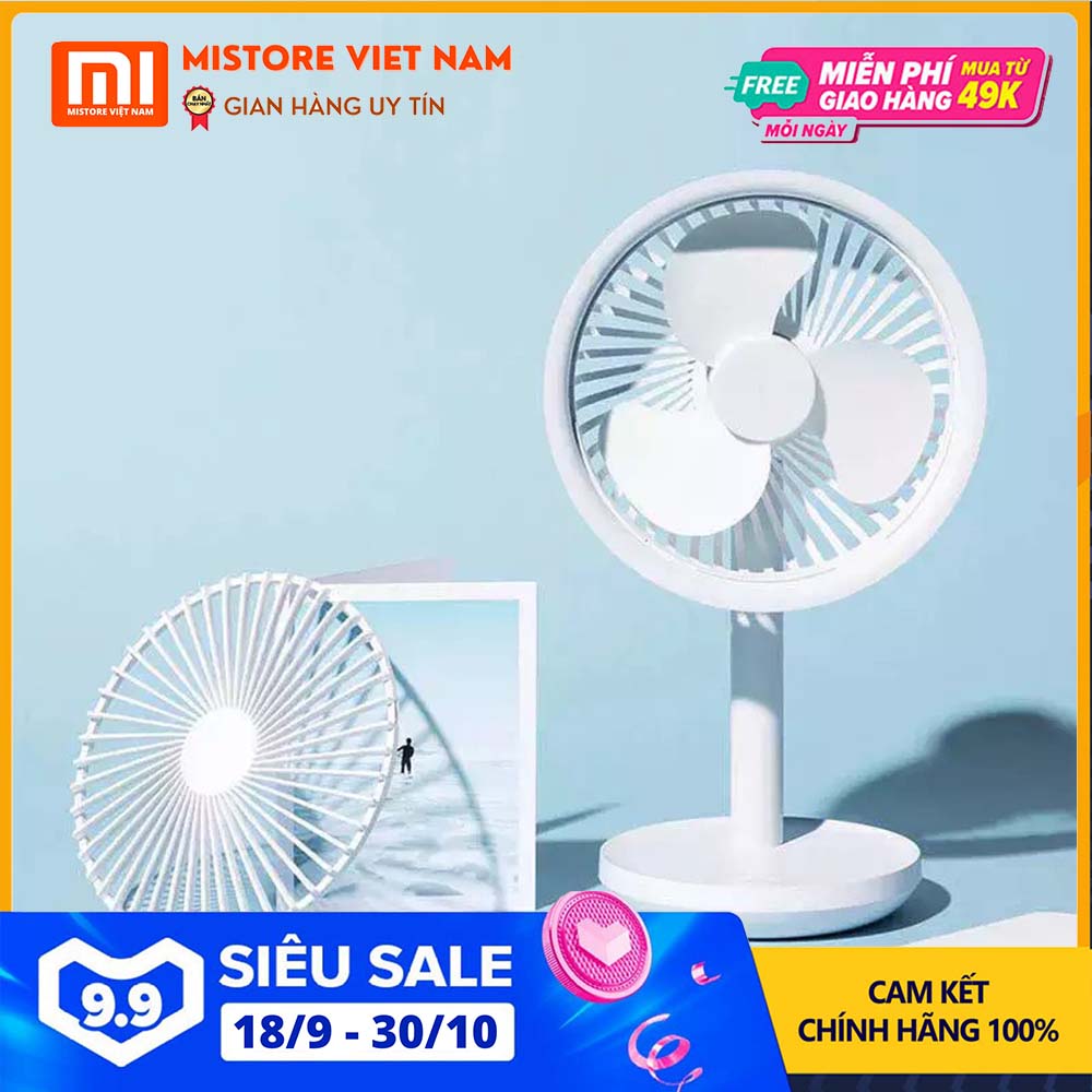 >> SO SÁNH GIÁ QUẠT TÍCH ĐIỆN XIAOMI SOLOVE F5 - HÀNG NHẬP KHẨU | Shopee Lazada Sendo Tiki | Nên mua ở đâu rẻ nhất 68 【FREESHIP XTRA】Quạt tích điện để bàn Xiaomi - Solove F5 Chính Hãng Xiaomi, chạy 12 tiếng, pin 4000mAh, công suất 5W, 3 tốc độ, có tuốc năng quay ( Màu Trắng ) - Mistore Việt Nam
