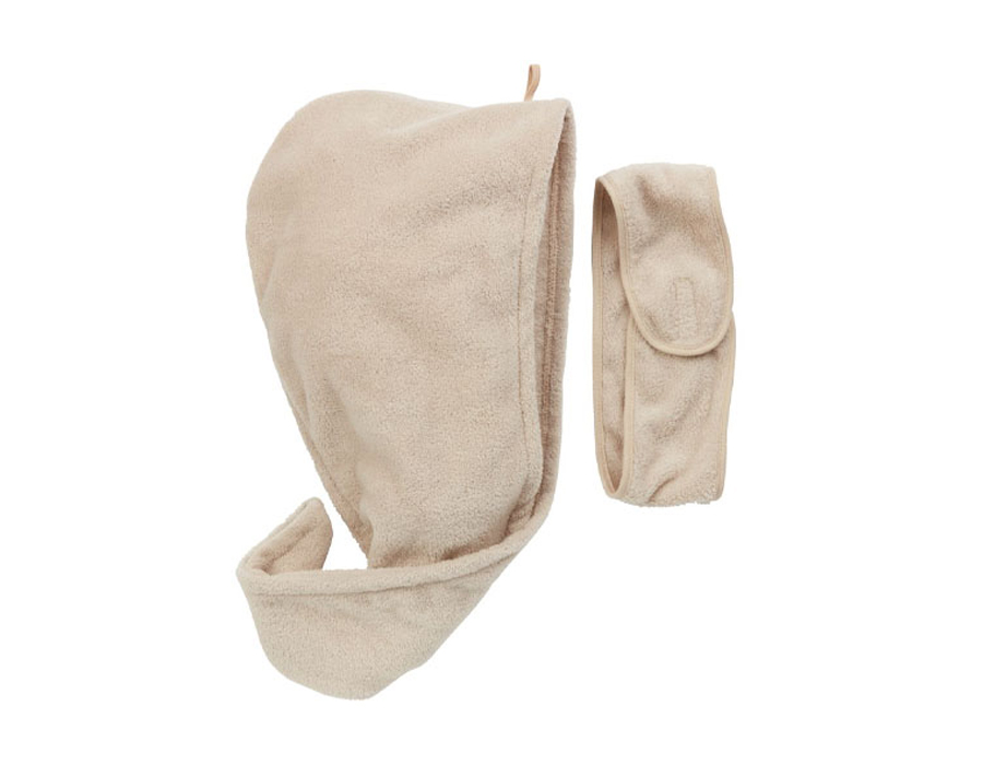 Băng đô | JYSK Sya | vải polyester | be | R24/8xD65/61cm | bộ 2 chiếc