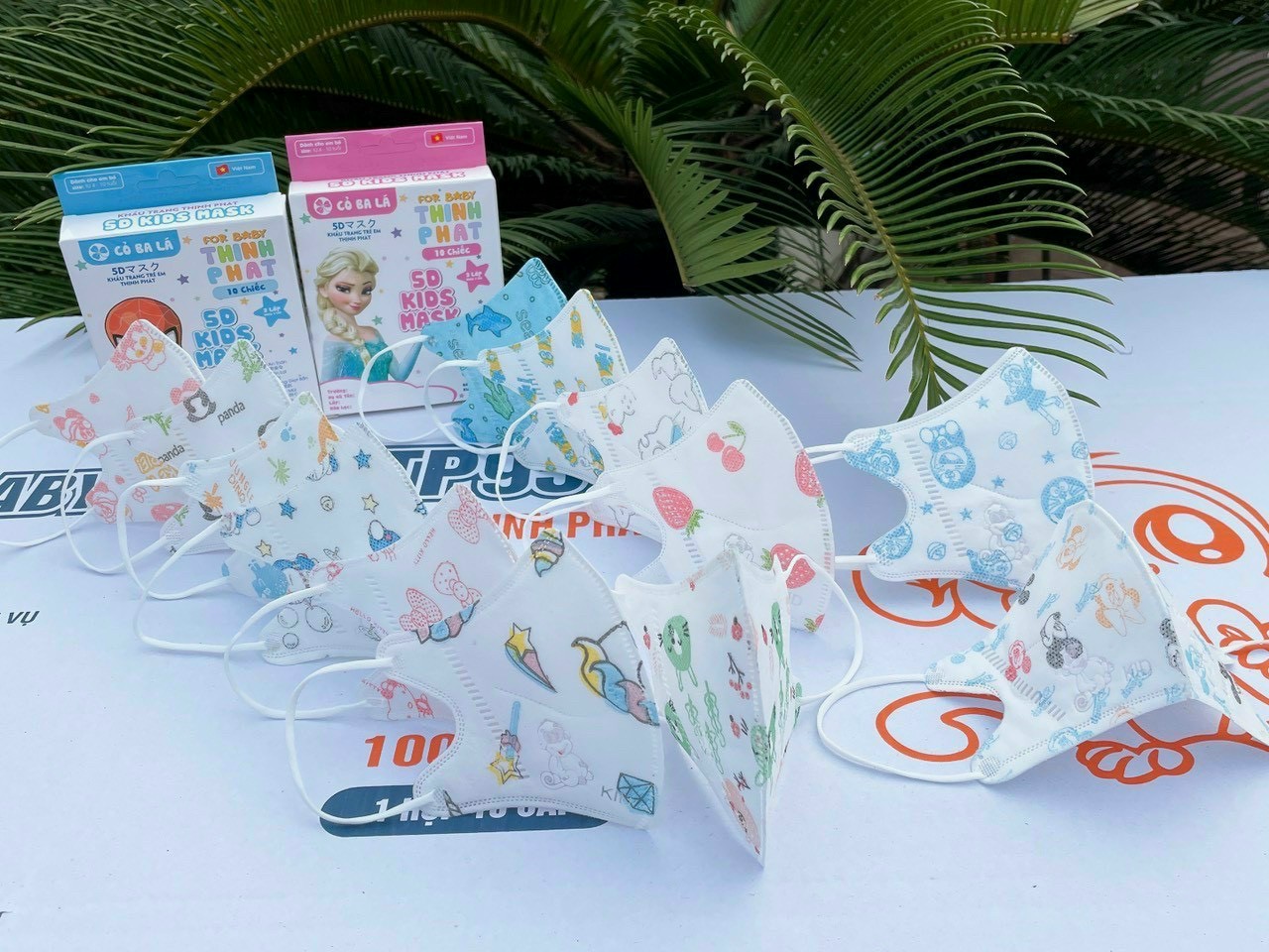 Thùng 300 cái khẩu trang 5d mask thịnh phát cho bé trai gái 2-9 tuổi
