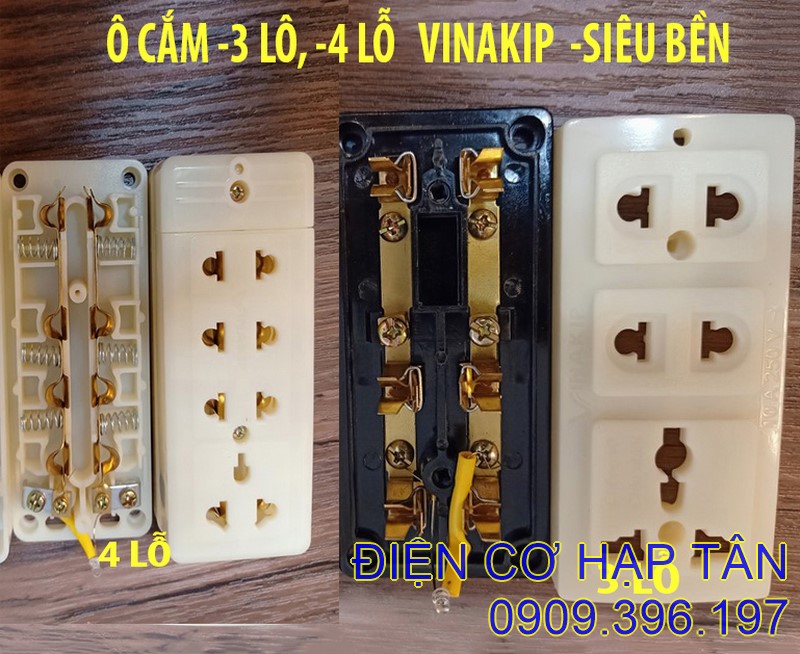 Ổ CẮM SIÊU BỀN 3 LỖ  – 4 LỖ  VINAKIP