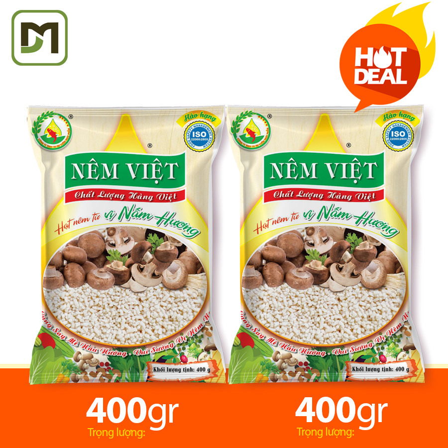 Combo 2 gói hạt nêm Nấm Hương 800gr cho người Ăn Chay và Ăn Mặn