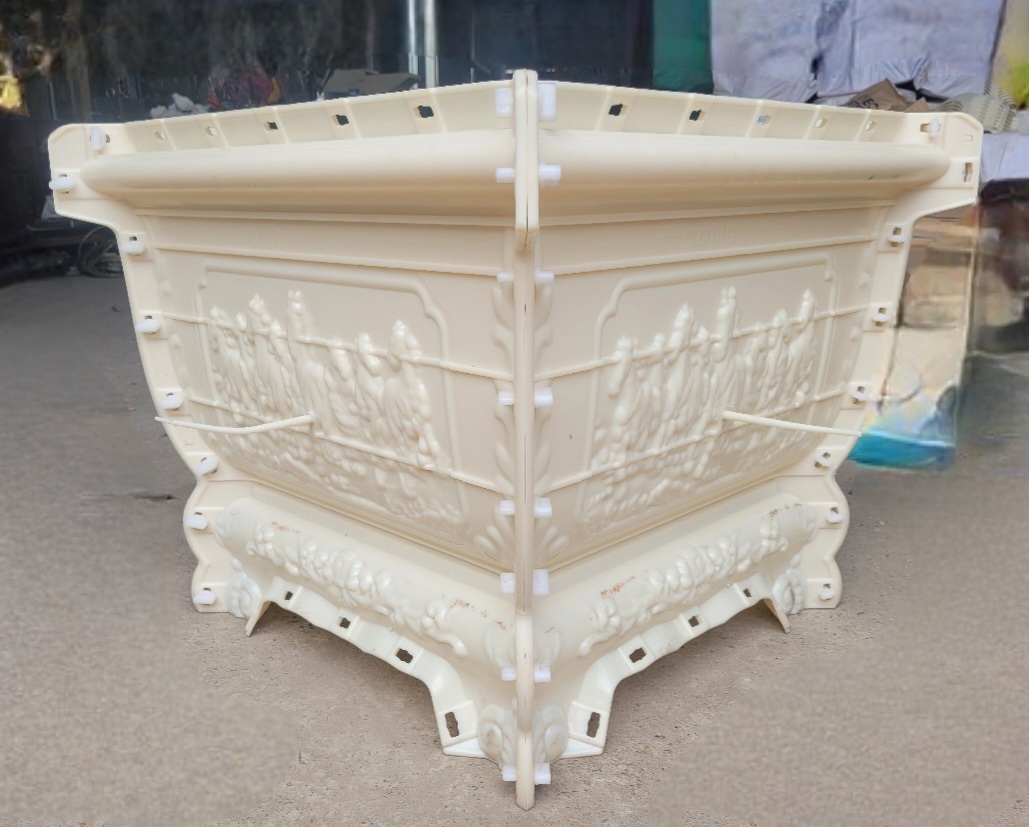 Khuôn chậu vuông 60 chân liền