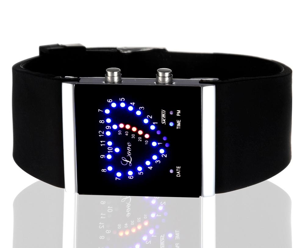 Đồng hồ LED dây cao su Skmei 0952 (Đen)