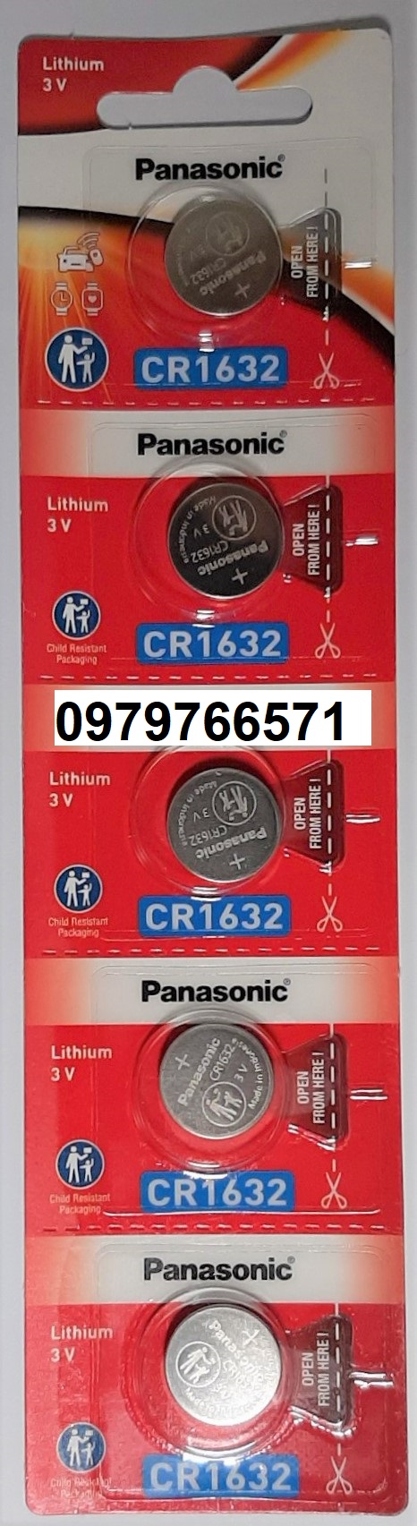 Pin Cr1632 Panasonic - 1 grate 5 tablets-genuine-made in Indonesia