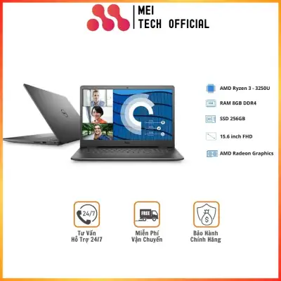 [Freeship] Laptop Dell Inspiron 15 3505 (Y1N1T3)/ Đen/ AMD Ryzen 3 - 3250U/ RAM 8GB DDR4/ 256GB SSD/ 15.6inch FHD/ 3Cell/ Win 10SL+OFFICE HOME_ST/ 1Yr -MEI Tech Official- MEI02 Chính Hãng, Giá Tốt, Mỏng Nhẹ Cho Văn Phòng