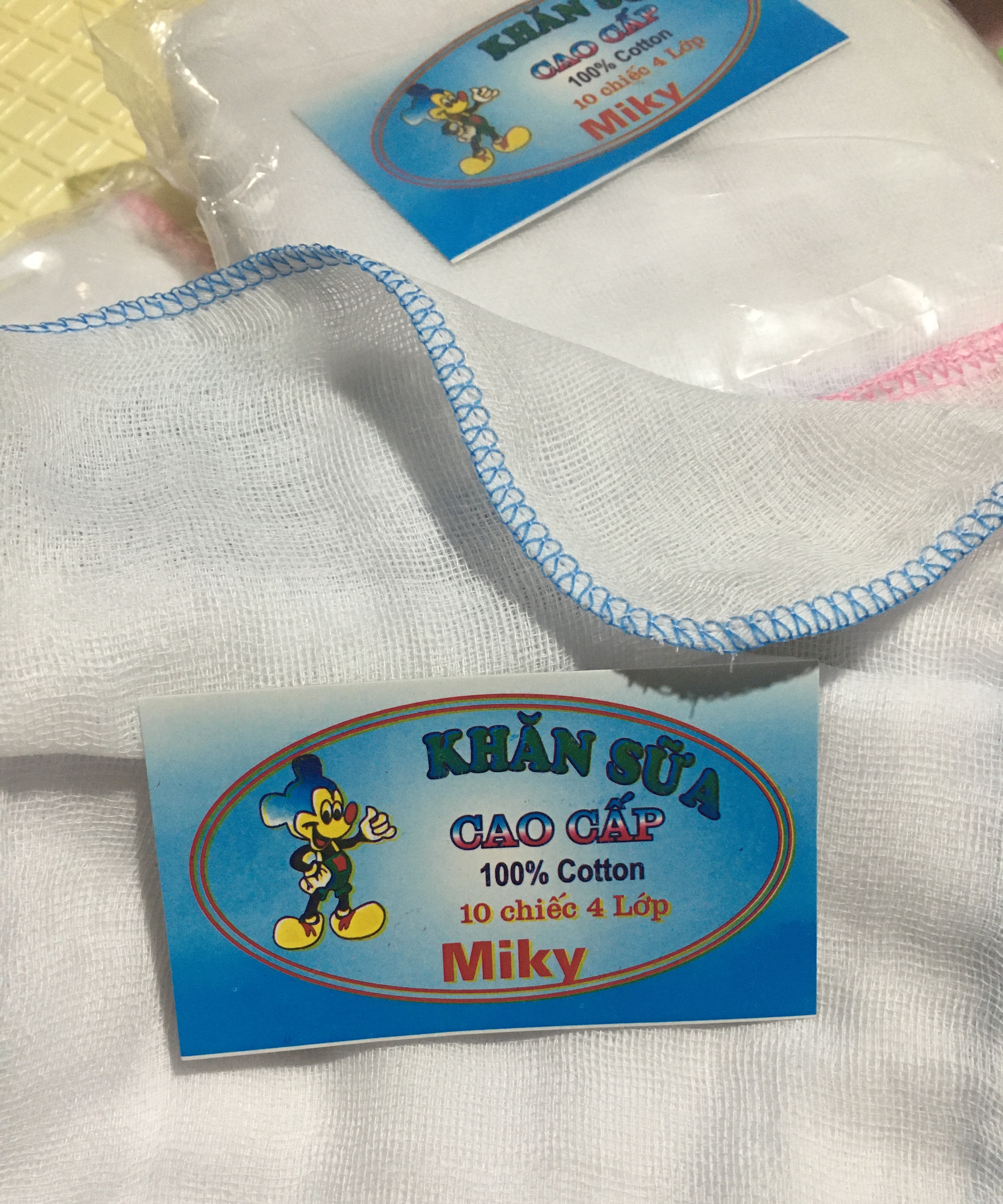 Set 10 Khăn sữa cao cấp Micky 4 lớp 32*28