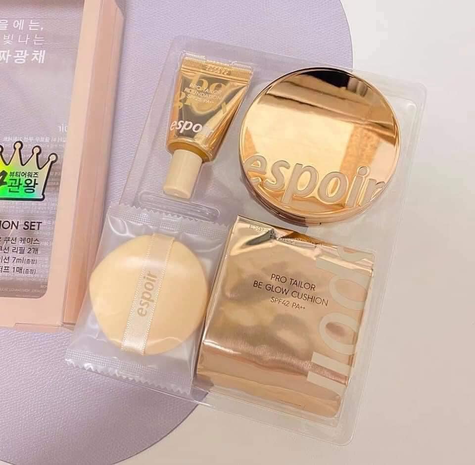 [Có sẵn] Set phấn nước espoir tailor be glow cushion SPF42 PA++