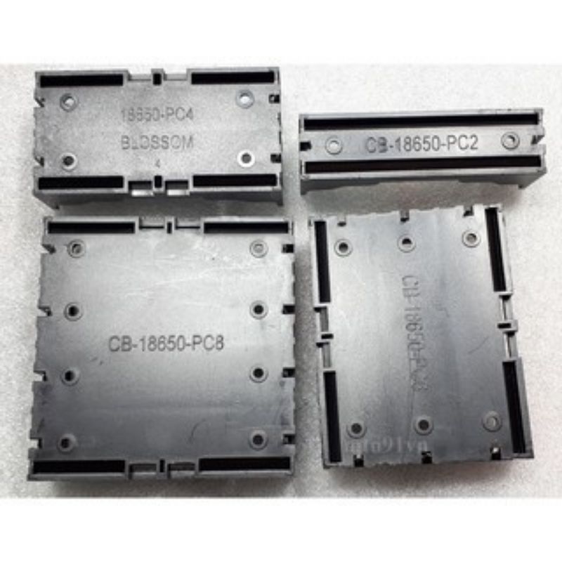 khay 2p))Đế Pin Li-ion 18650 Khay Hàn 2 Pin