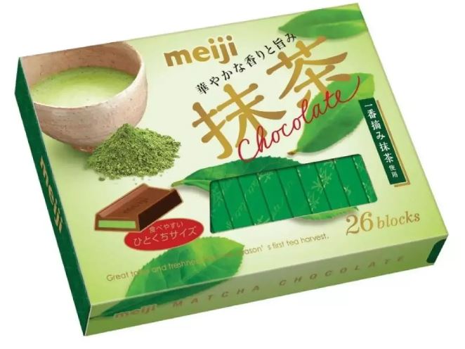 Date 26 Socola Meiji Nhật 120g  hộp 26 Thanh - socola trà xanh / socola sữa / socola đen/ socola dâu