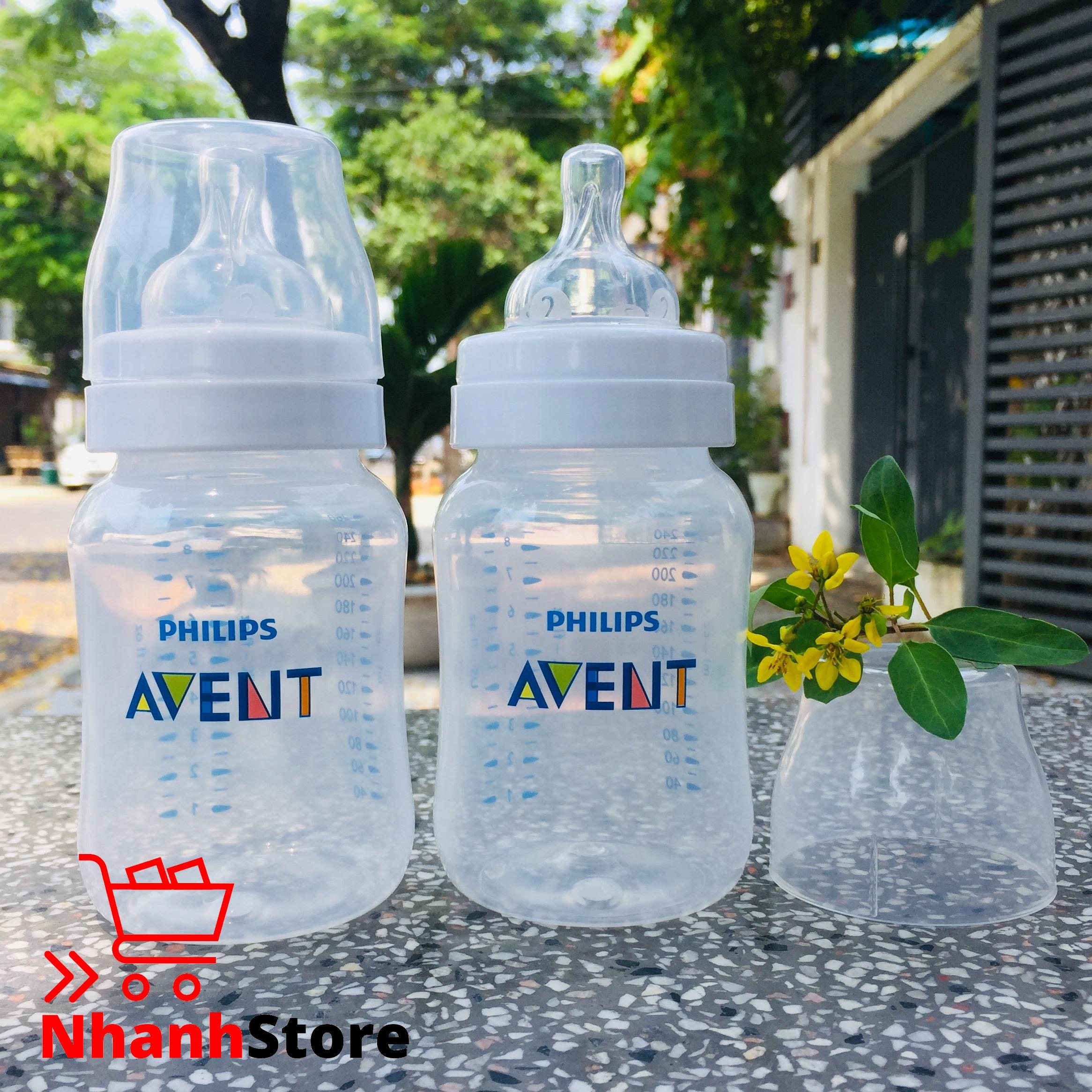 Bình sữa Thiết kế cổ điển Avent Classic 260ml (Núm số 2, từ 3-6 tháng)