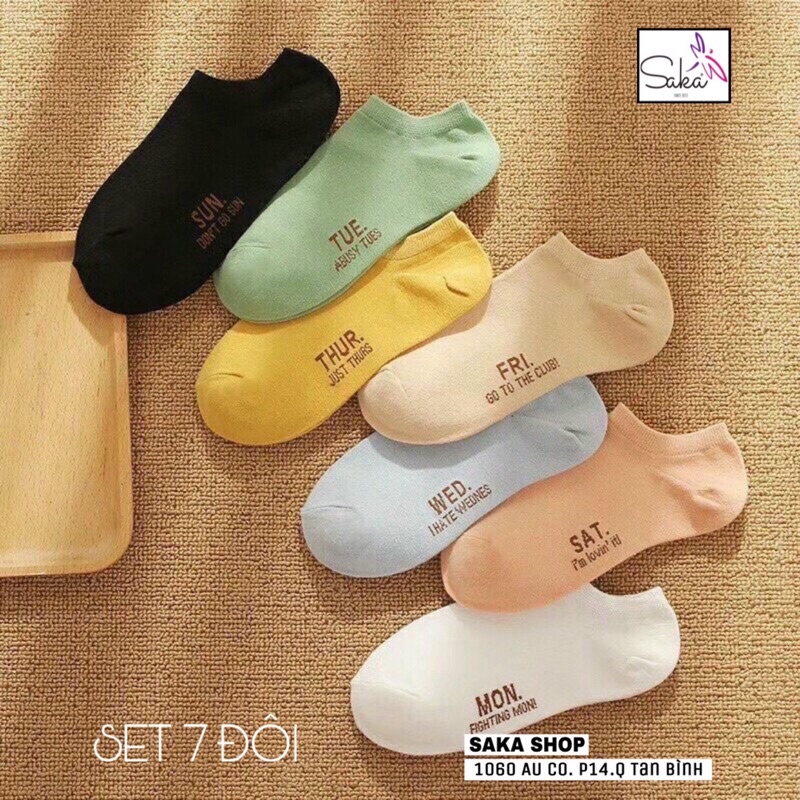 Set vớ 7 đôi 7 ngày , tất 7 ngày