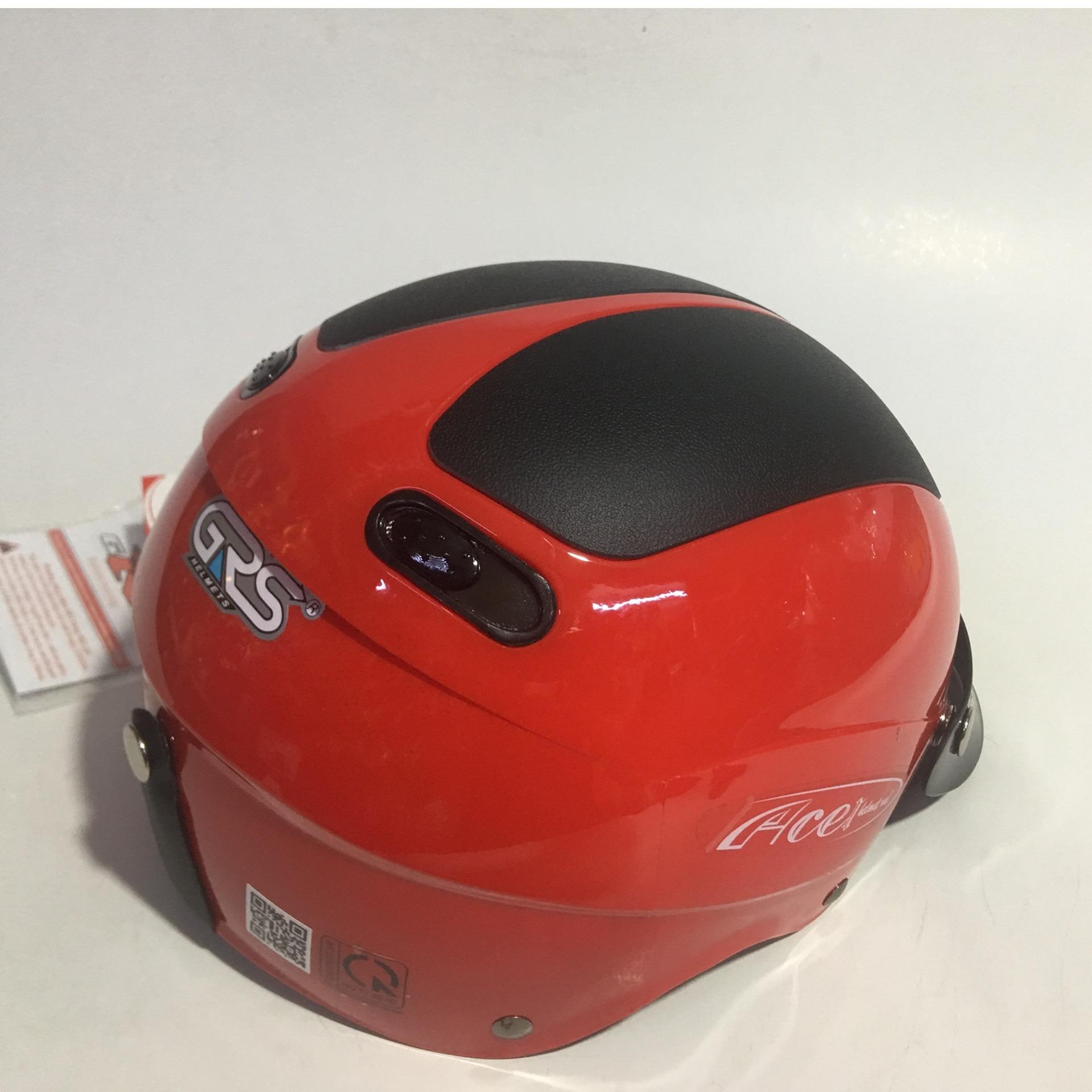 MŨ BẢO HIỂM GRS A102-BẢO HÀNH 12 THÁNG (ĐỎ ĐEN)