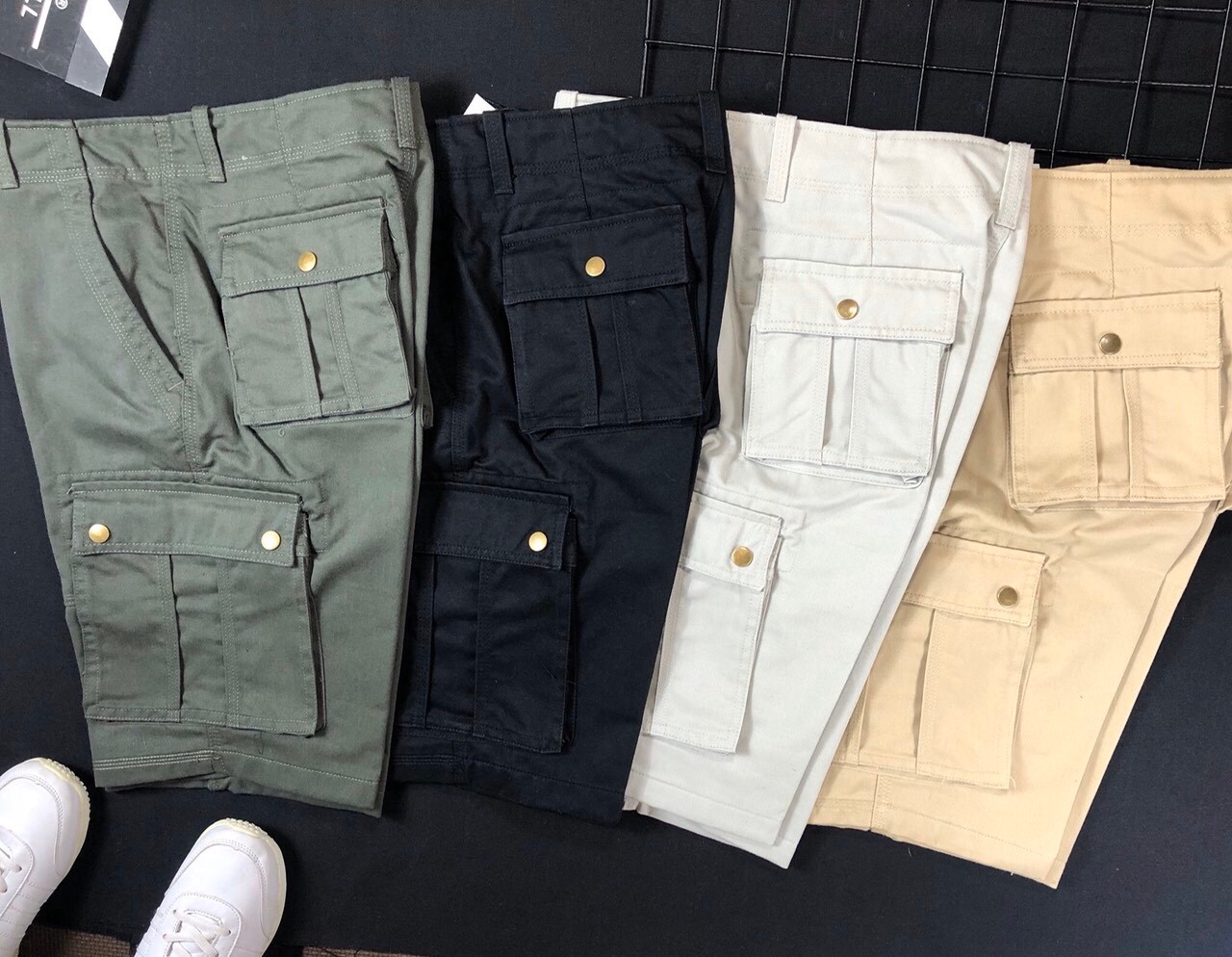 Quần short kaki túi hộp - QH02