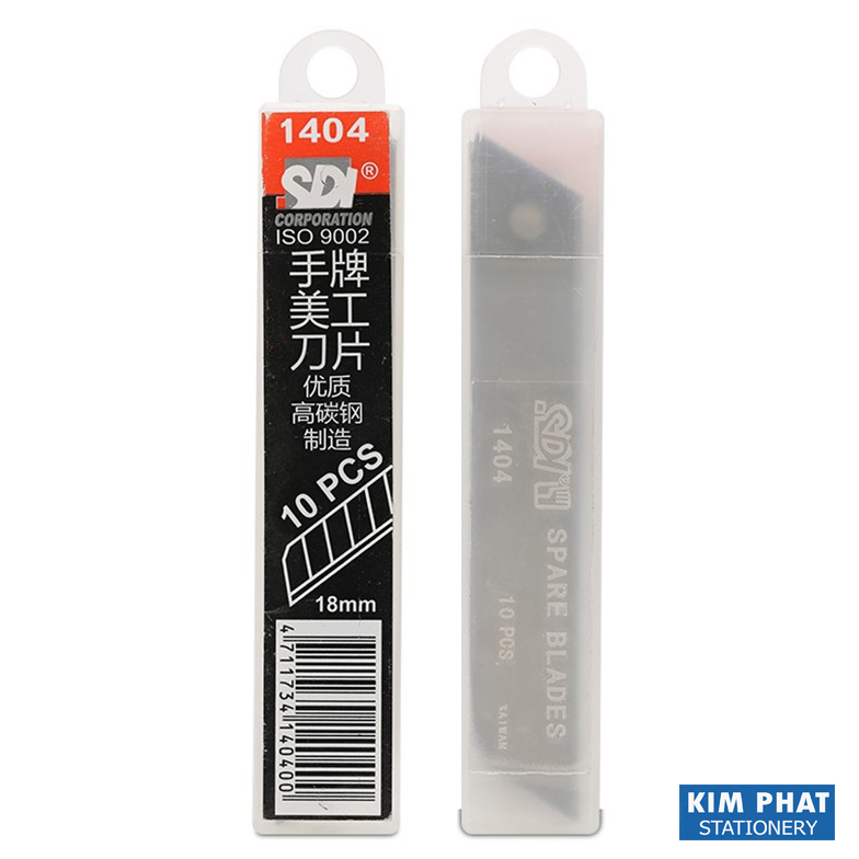 Lưỡi dao trổ, lưỡi dao rọc giấy SDI (Combo hộp 10 lưỡi)