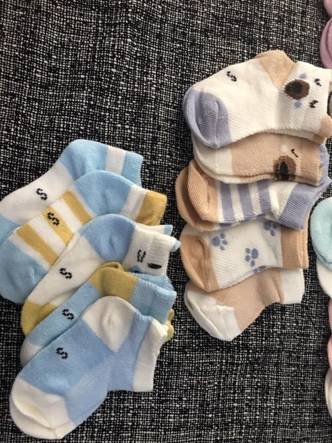 [HCM]SET 5 ĐÔI VỚ COTTON CHO BÉ TỪ SƠ SINH ĐẾN 1 TUỔI
