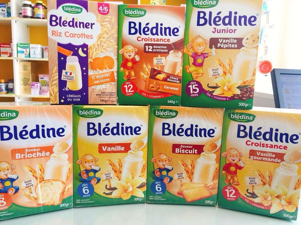 Bột pha sữa Bledine Pháp 400gr đủ vị cho trẻ từ 6 tháng