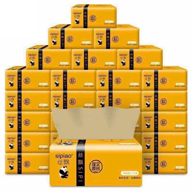 Thùng giấy sipao 30 gói, thùng giấy ăn gấu trúc, giấy ăn gấu trúc loại 1, khăn giấy gấu trúc sipiao, Khăn giấy rút, khăn giấy vuông, giấy sipiao 30 gói, giấy ăn gấu trúc loại 1, khăn ăn vuông