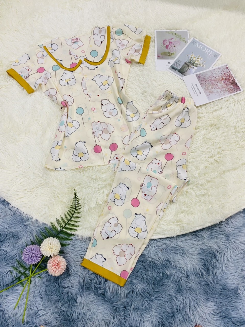 đồ bộ,đồ bộ mango ,tay ngắn,bâusen (38-75 kg)