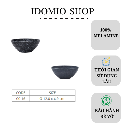 Chén Nhựa Melamine Vân Đá -Co16