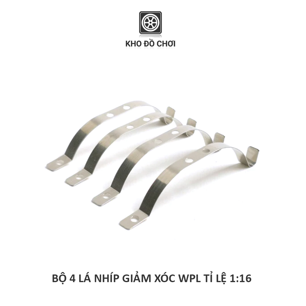 Bộ 4 lá nhíp kim loại lắp cho xe tải WPL, JJRC tỉ lệ 1:16